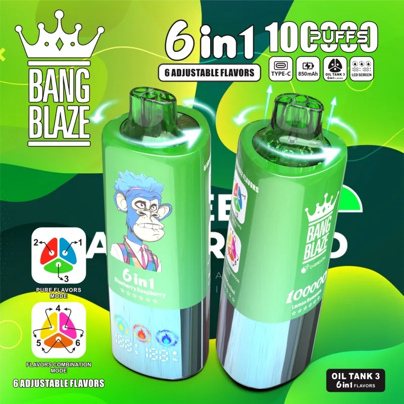 Bang Blaze 100000 Puffs 100K 6 em 1 Vape atacado