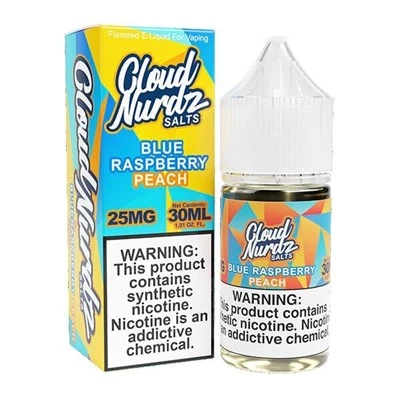 Pêssego azul de framboesa por nuvem nurdz tfn sais 30ml